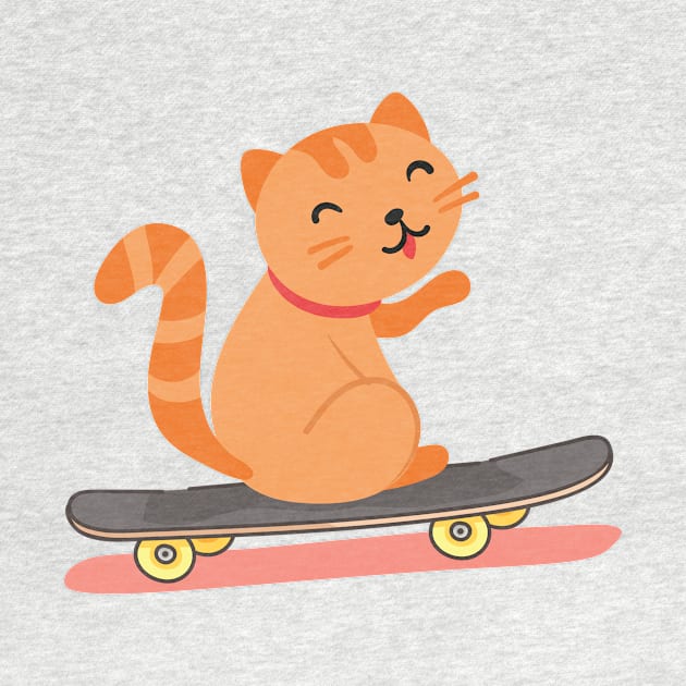 Cat Skateboarding Skater Funny Gifts by chrizy1688